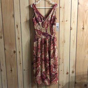 Long Summer Floral Print Dress Size 12 NWT